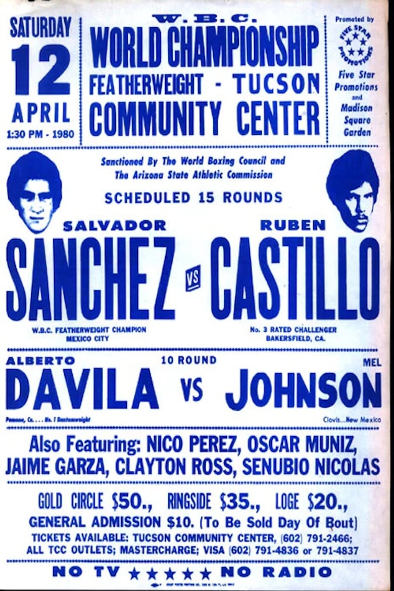 Salvador Sanchez vs. Ruben Castillo poster background