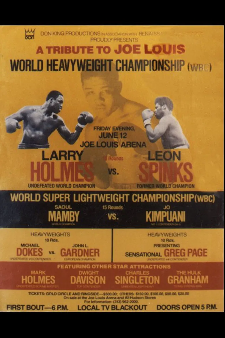 Larry Holmes vs. Leon Spinks poster background
