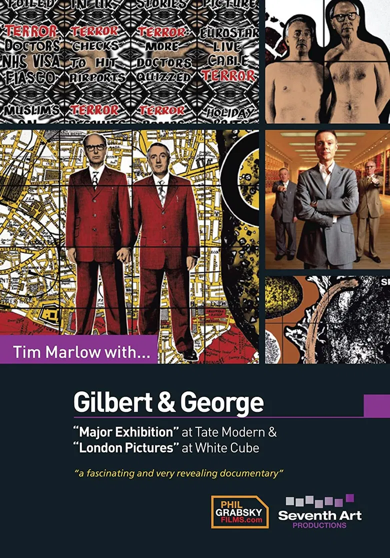 Tim Marlow with Gilbert & George poster background