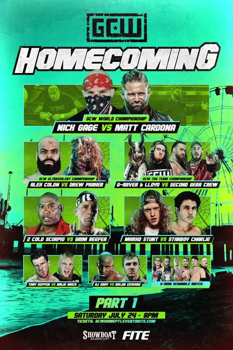 GCW Homecoming Part I poster background