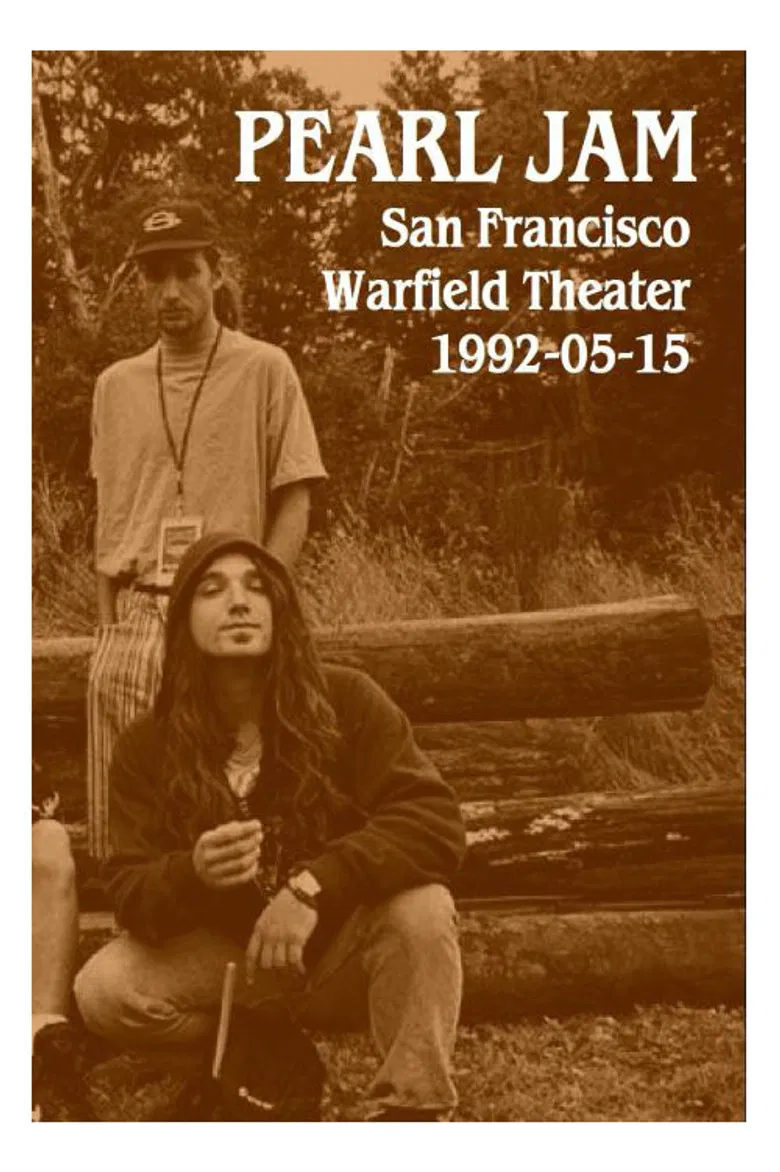 Pearl Jam: Warfield Theater, San Francisco 1992 poster background