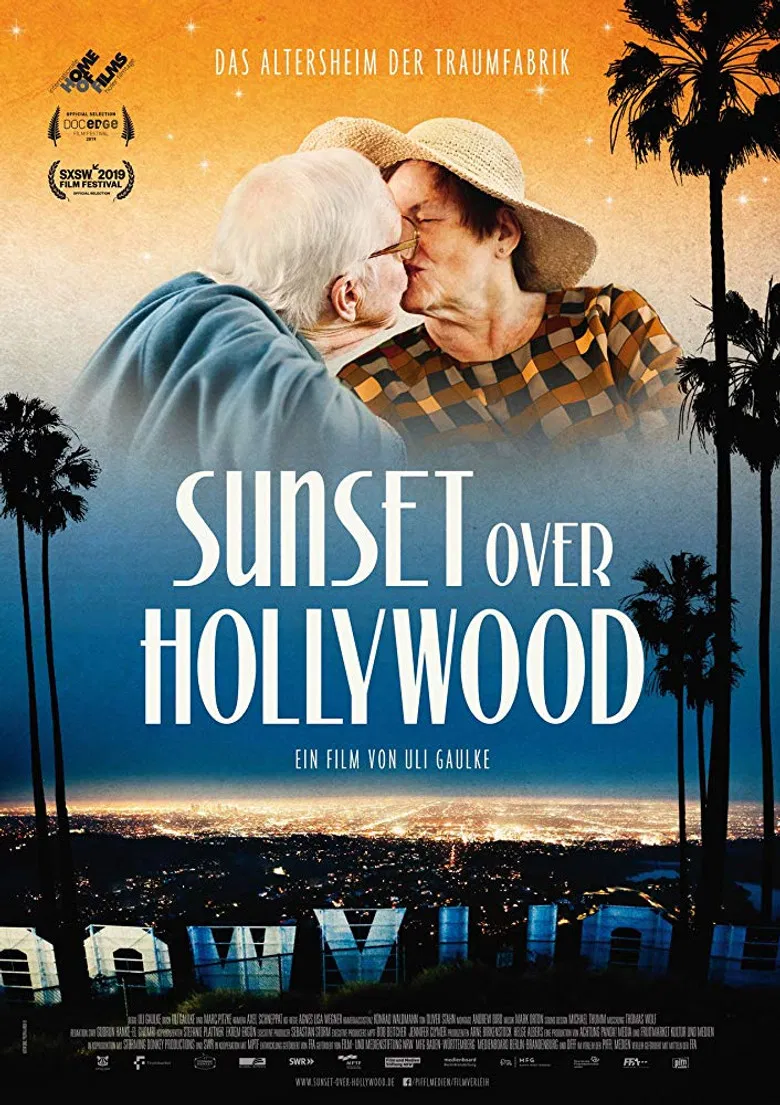 Sunset over Mulholland Drive poster background